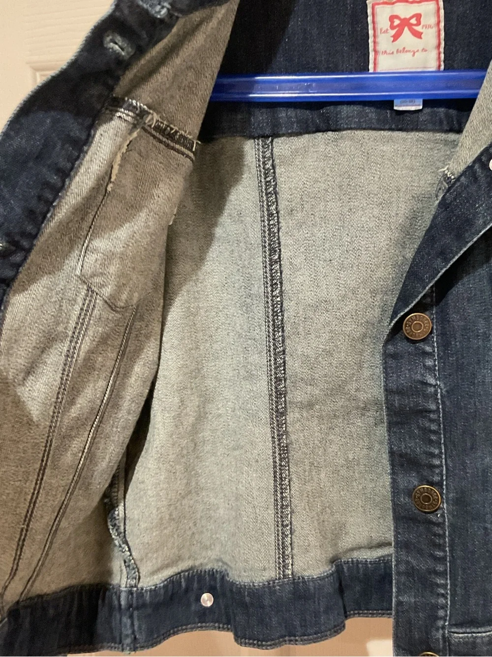 Gymboree Denim Jean Jacket Girls 10/12 Stretch All Season Button Up Pockets